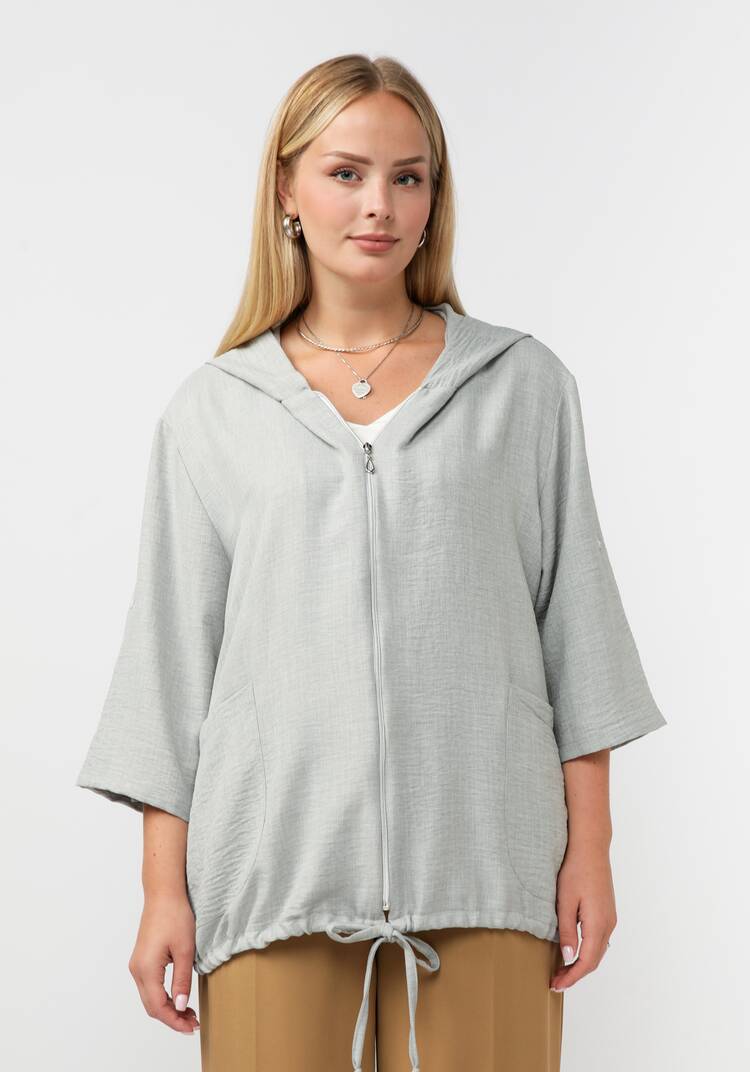 Жакет на молнии с капюшоном Амелия шир.  750, рис. 4