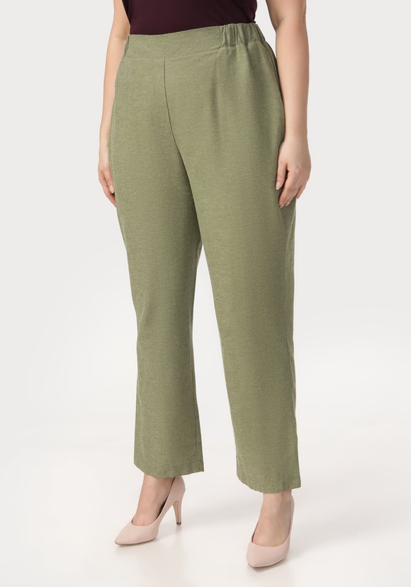 Брюки с эластичными вставками в поясе шир.  580, рис. 1