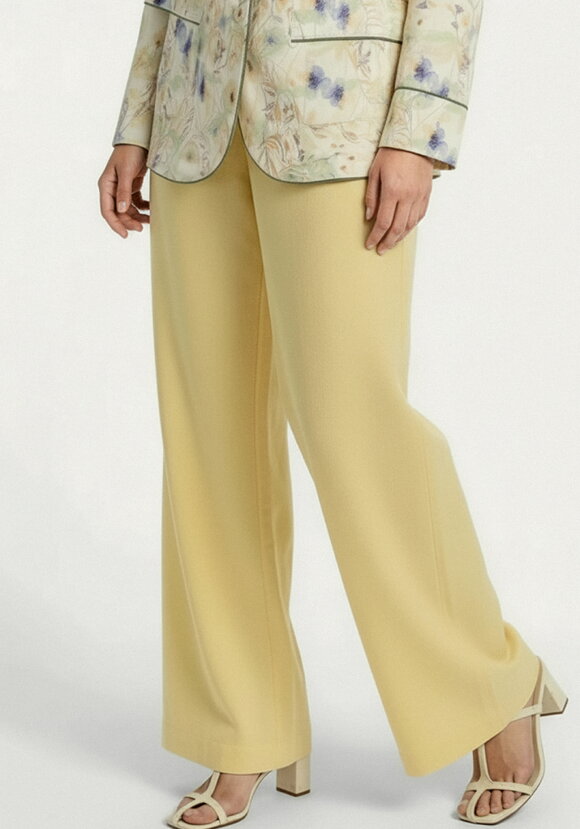 Брюки от бедра прямые изо льна шир.  580, рис. 10