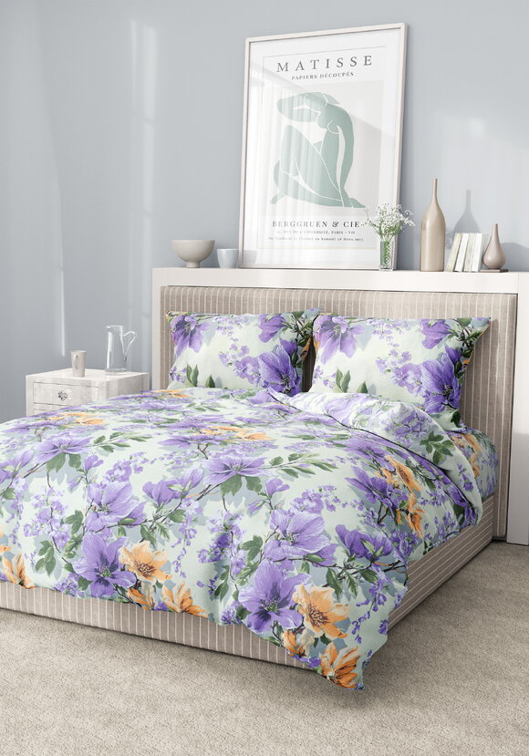 КПБ бязь Цветочная рапсодия шир.  580, рис. 8