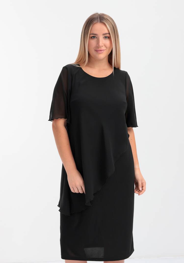 Платье асимметричное из шифона шир.  750, рис. 2