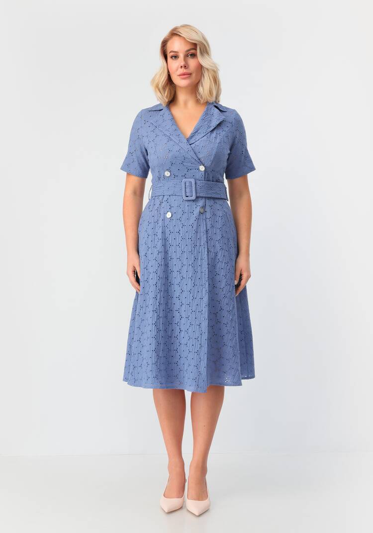 Платье с отложным воротником из шитья шир.  750, рис. 14