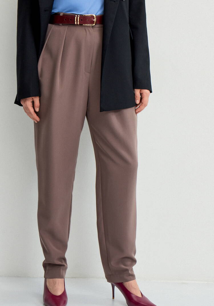 Брюки прямого кроя из костюмной ткани шир.  750, рис. 14