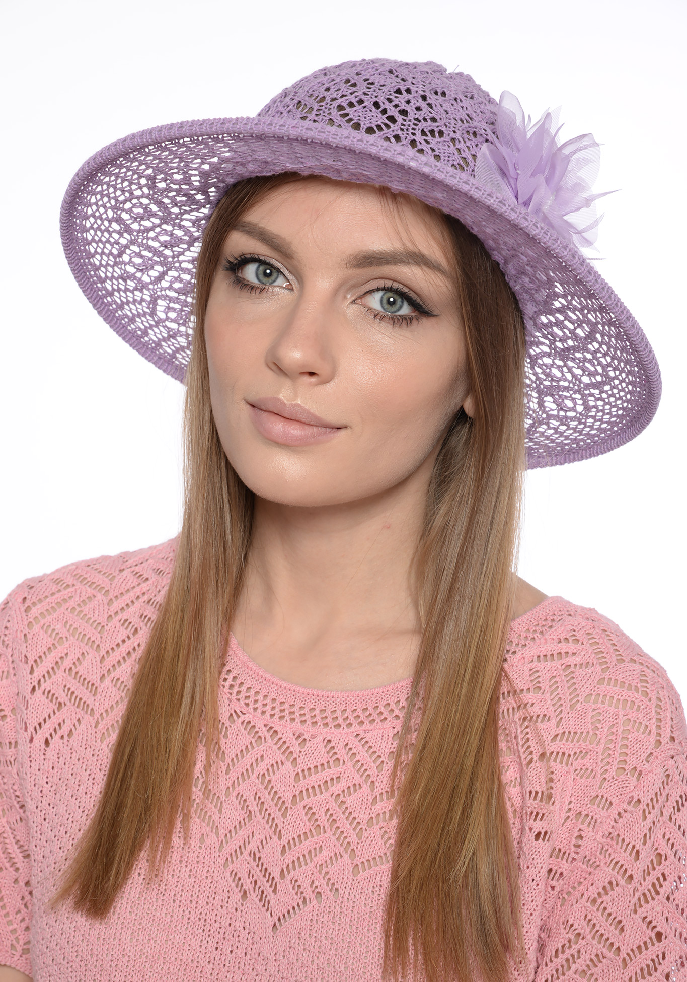 Шляпка "Наоми" LORICCI, размер 58, цвет бирюзовый - фото 2
