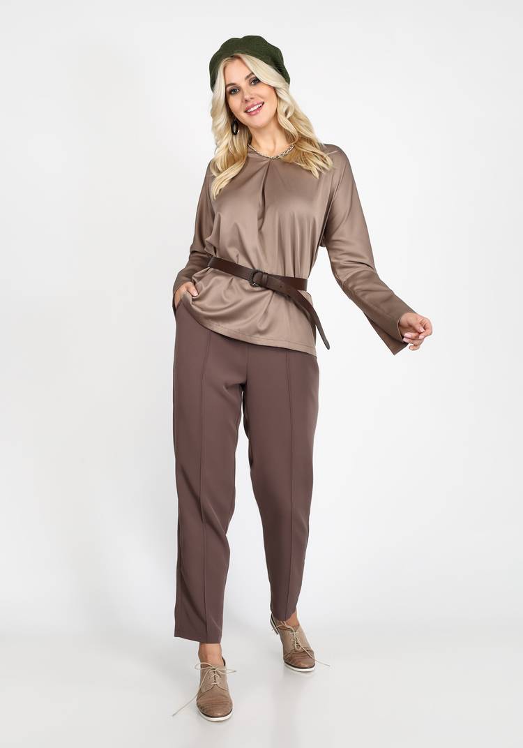 Блуза с фантазийным манжетом шир.  750, рис. 6