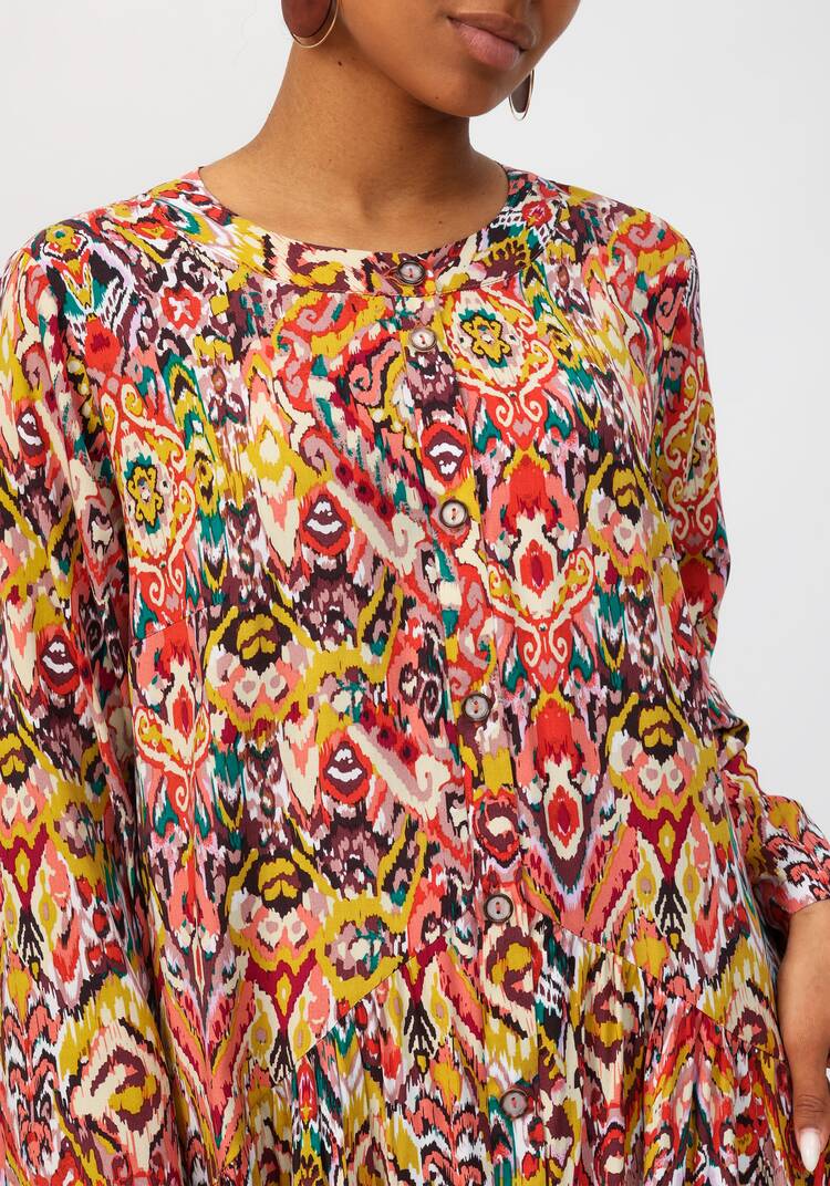 Платье с цветочным принтом свободного кроя шир.  750, рис. 4