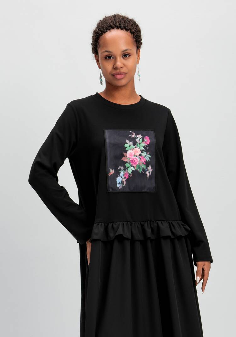 Платье с рисунком 3D шир.  750, рис. 11