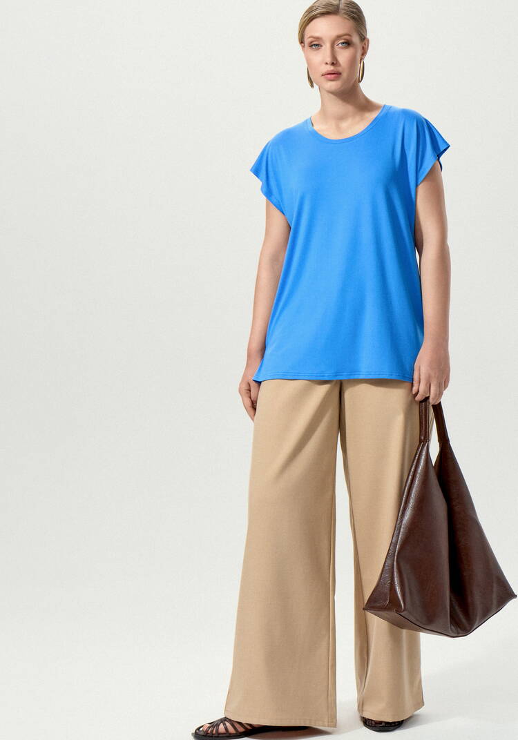 Блуза однотонная базовая без рукавов шир.  750, рис. 7