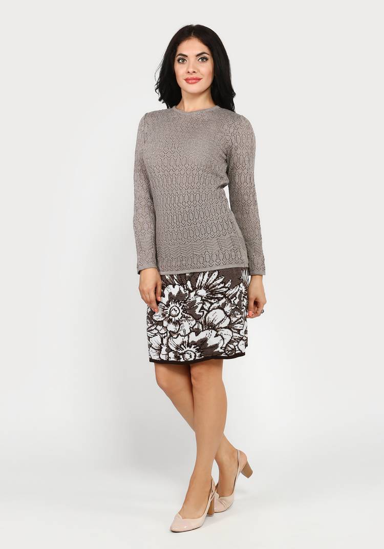 Юбка трикотажная с рисунком Цветы шир.  750, рис. 7