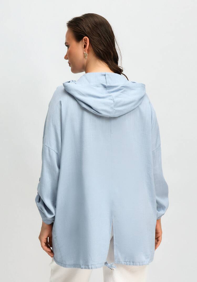 Рубашка с капюшоном и асимметричным низом шир.  750, рис. 19