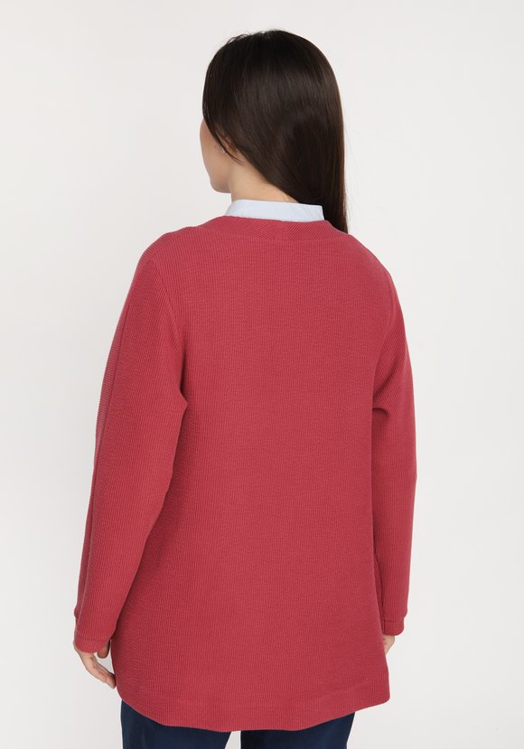 Кардиган на пуговицах с боковыми разрезами шир.  580, рис. 3