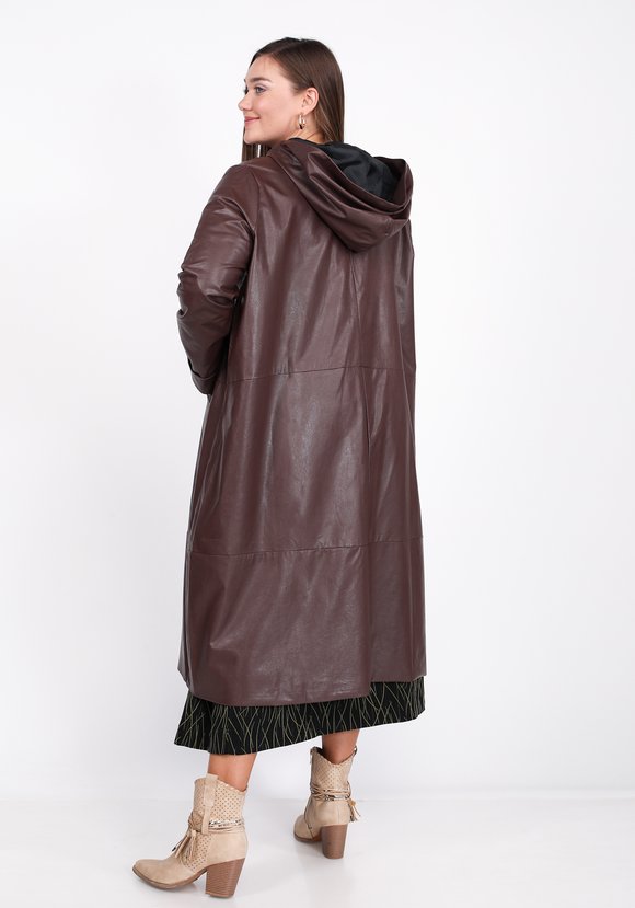 Пальто из эко-кожи на молнии шир.  580, рис. 6