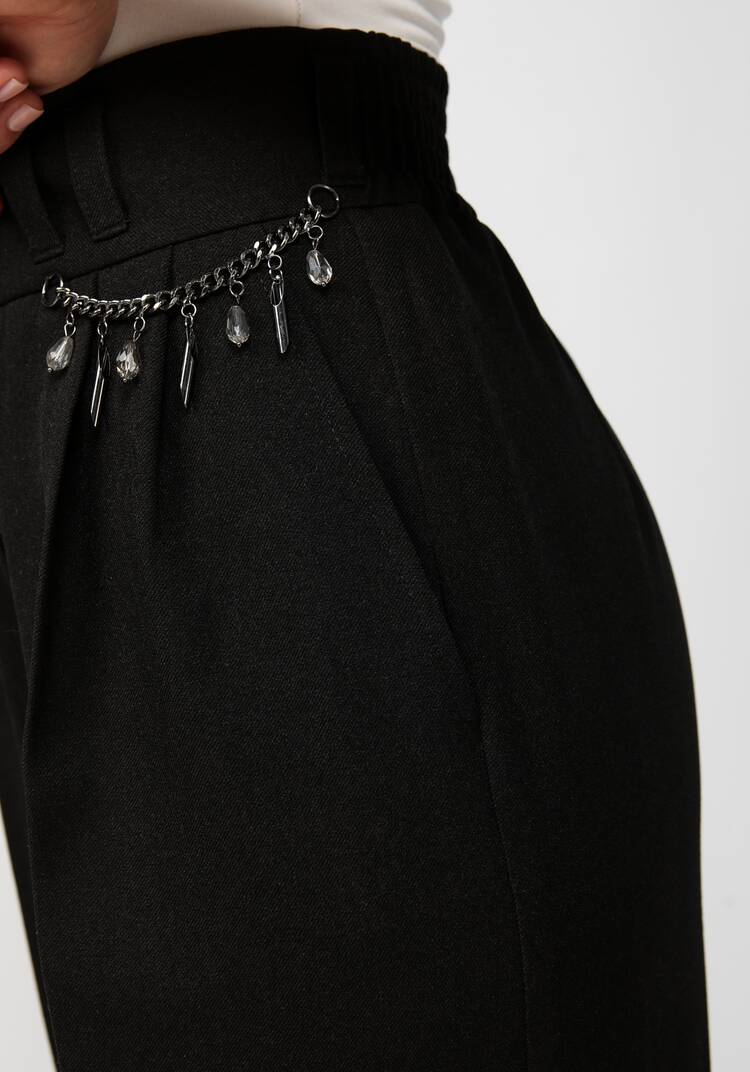 Брюки со стрелками и декором шир.  750, рис. 6