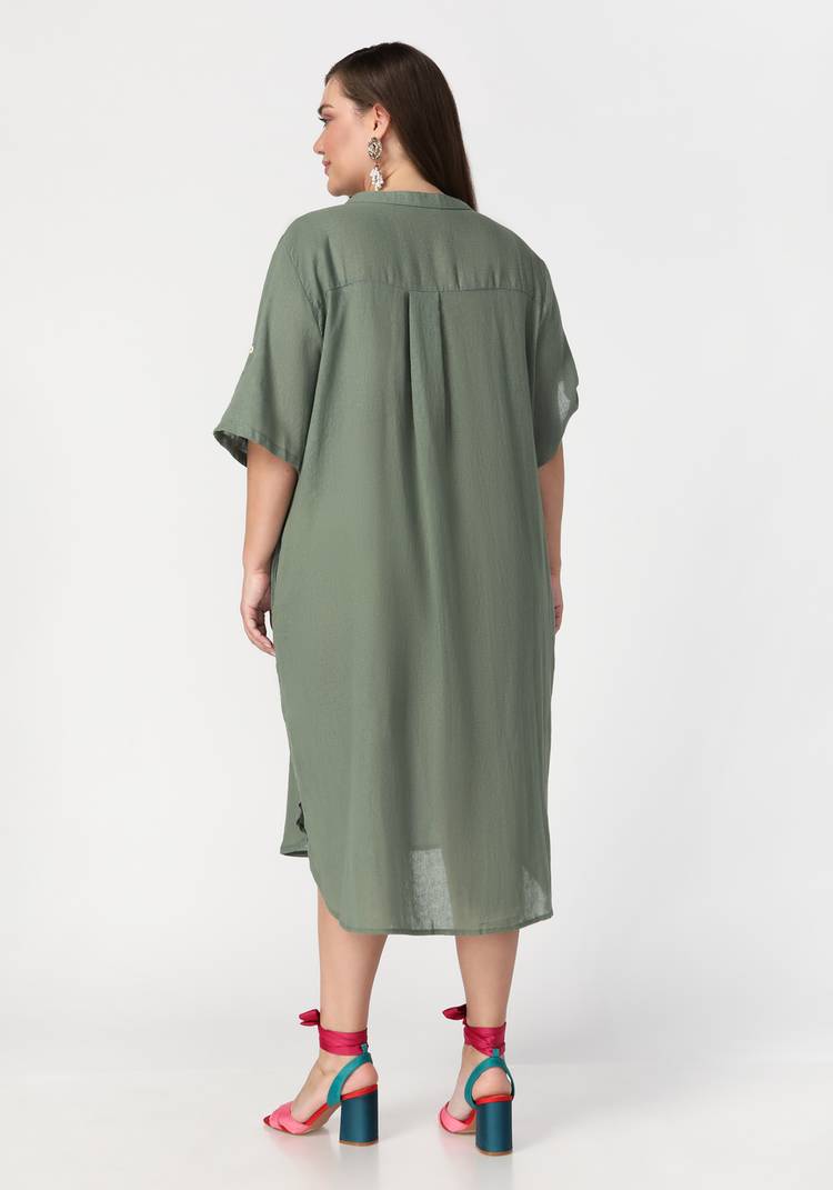 Платье-рубашка с коротким рукавом Талия шир.  750, рис. 2