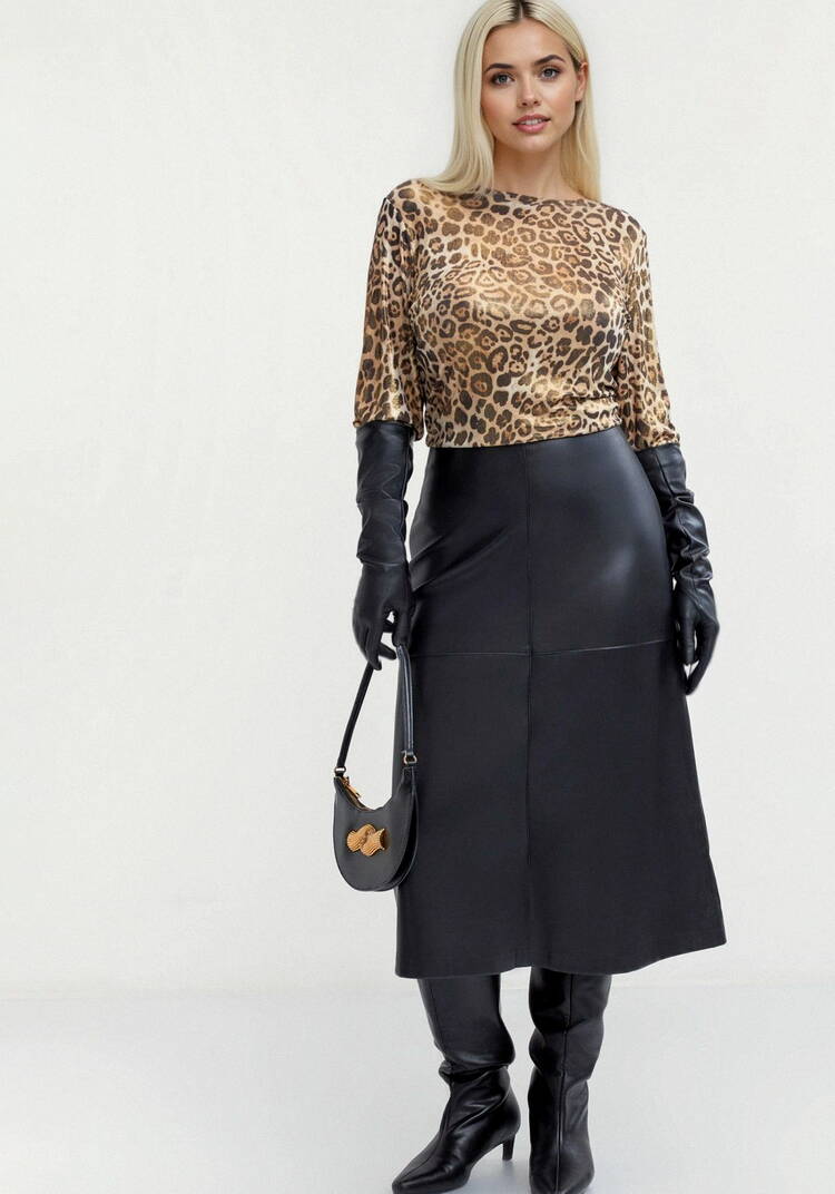 Блуза из ткани с голографическим принтом шир.  750, рис. 7