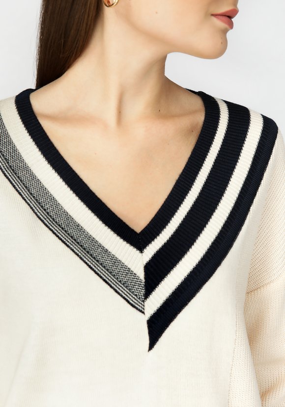 Джемпер женский с V образным воротом шир.  580, рис. 4