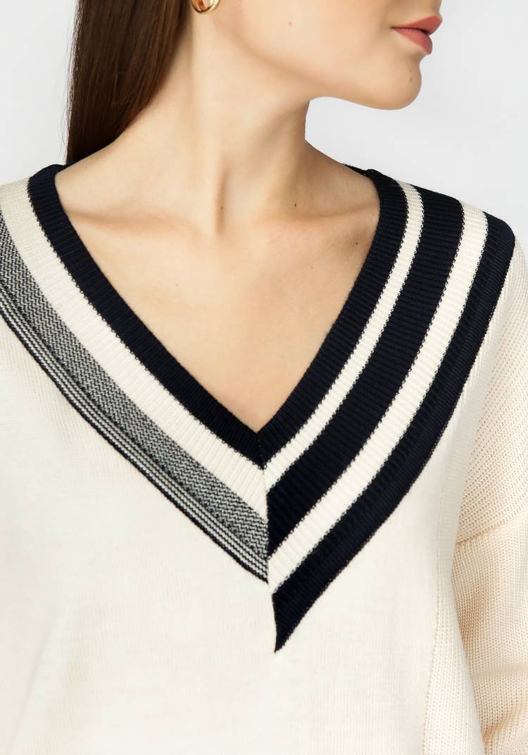 Джемпер женский с V образным воротом шир.  750, рис. 4