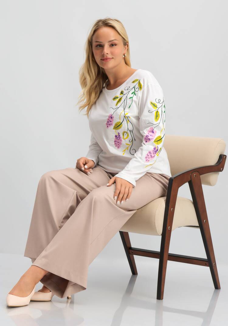 Лонгслив с вышивкой шир.  750, рис. 10