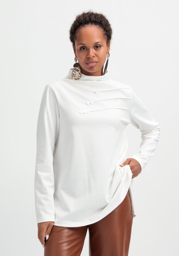 Туника свободного кроя с декором на груди шир.  580, рис. 17