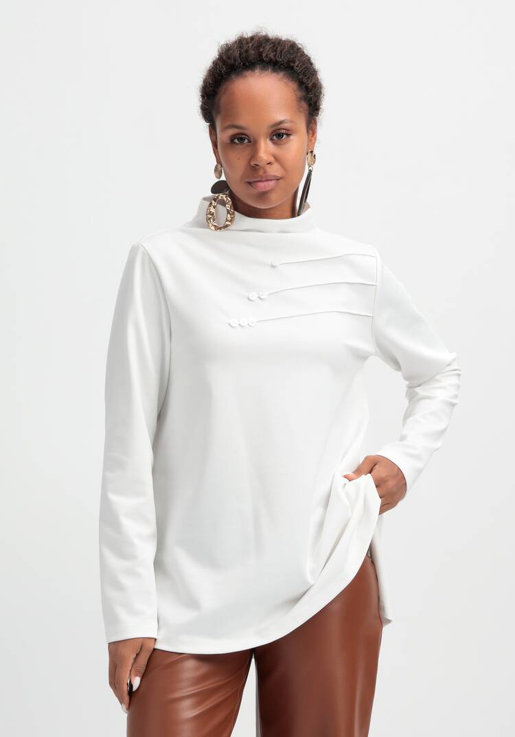 Туника свободного кроя с декором на груди шир.  750, рис. 17