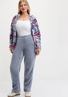 Брюки из велсофта на эластичной ленте