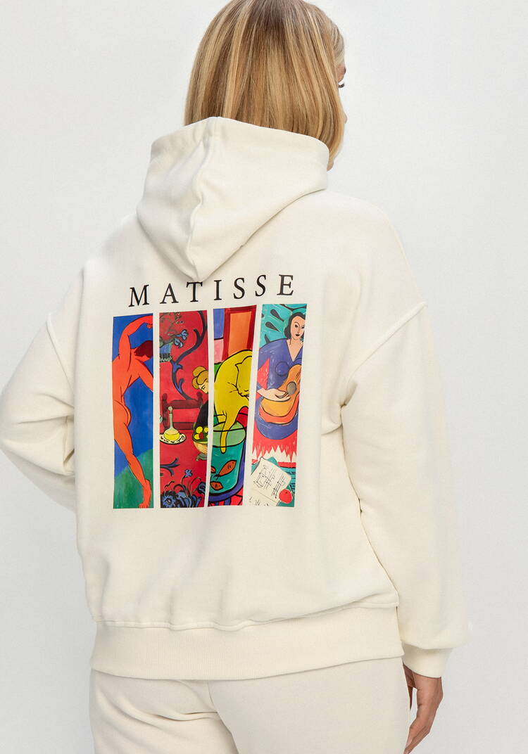 Худи свободного кроя с принтом на спине шир.  750, рис. 3