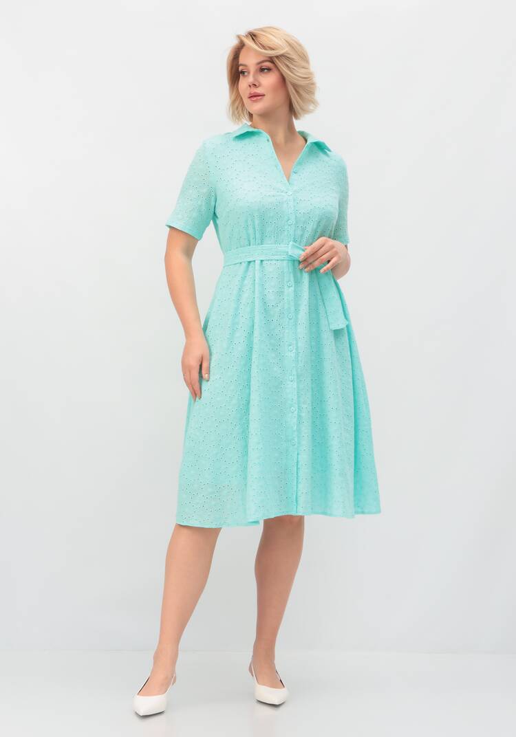 Платье из хлопка с поясом шир.  750, рис. 26