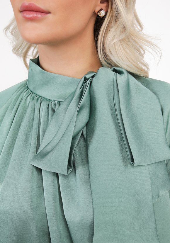 Блуза свободная с бантом шир.  580, рис. 4