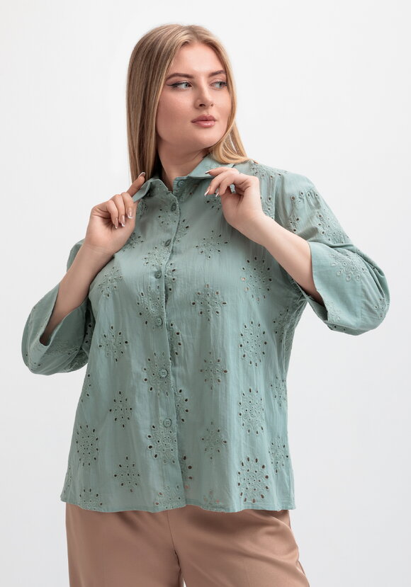 Блуза свободного кроя с шитьем шир.  580, рис. 6