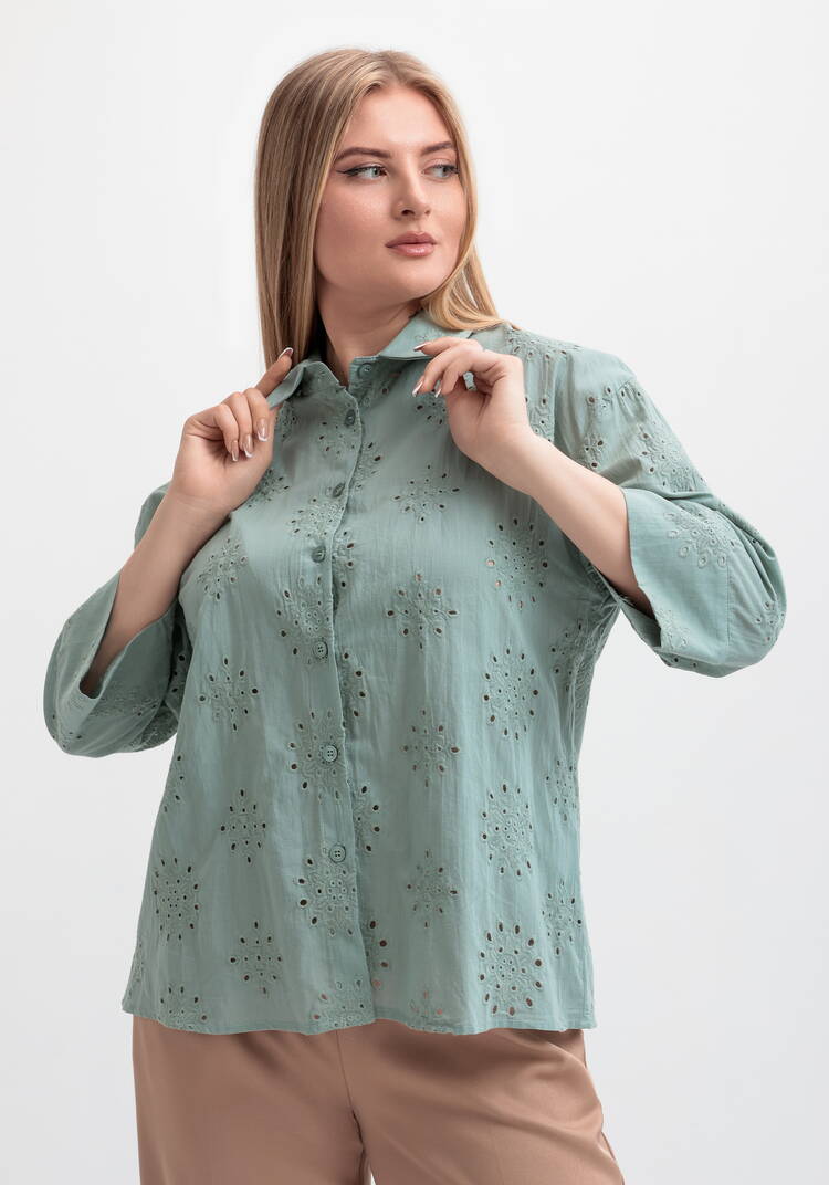 Блуза свободного кроя с шитьем шир.  750, рис. 6