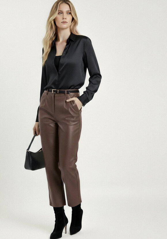 Брюки трикотажные с напылением под кожу шир.  580, рис. 7