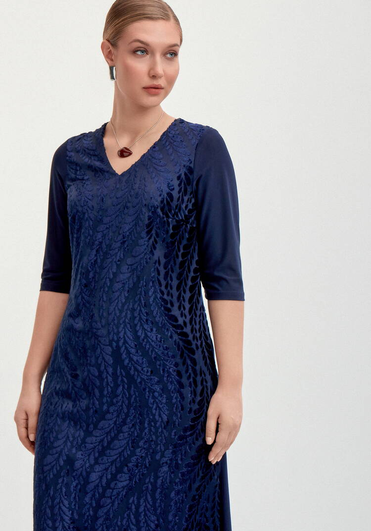 Платье из панбархата и трикотажа шир.  750, рис. 9