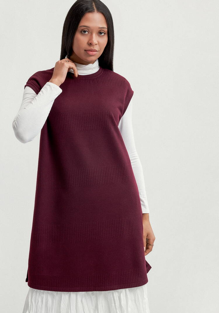 Жилет из трикотажа с фактурным рисунком шир.  750, рис. 1