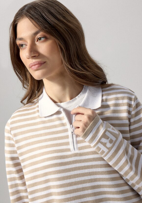 Поло в полоску на молнии шир.  580, рис. 20
