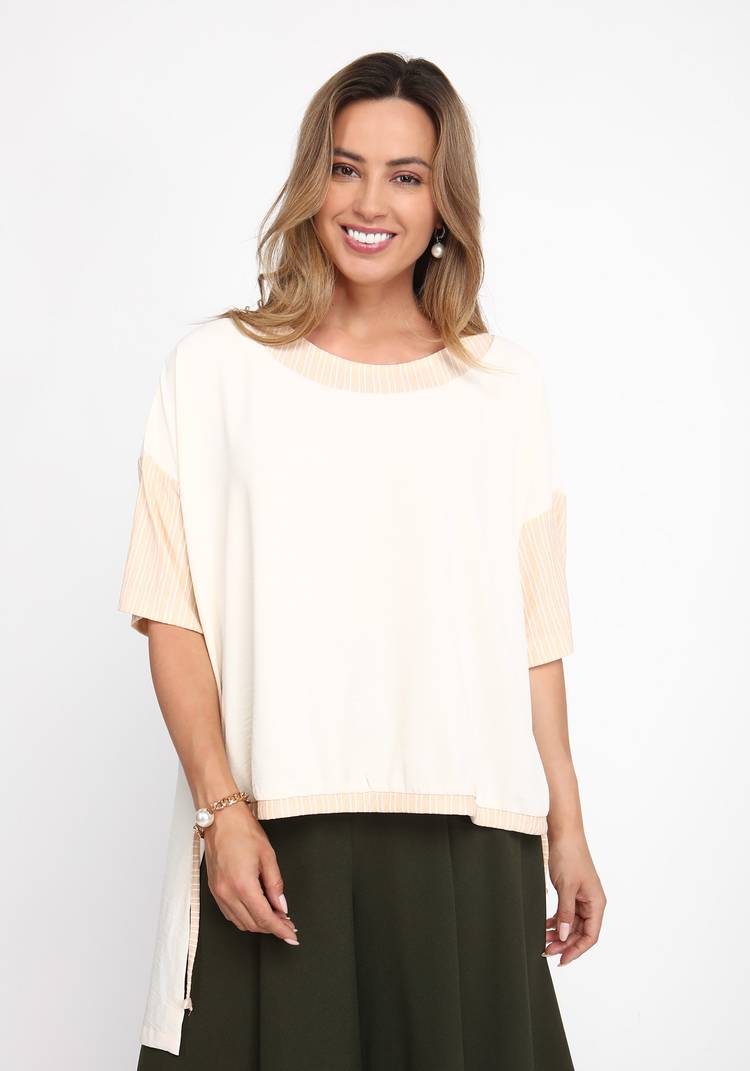 Туника комбинированная на пуговицах шир.  750, рис. 4