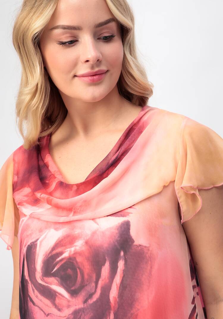 Платье из шифона с рукавами-крылышками шир.  750, рис. 5