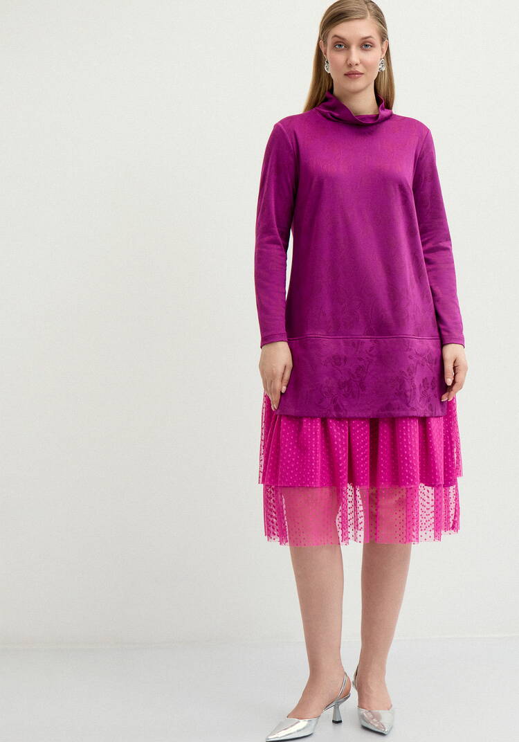 Платье с ярусами из сeтки шир.  750, рис. 4