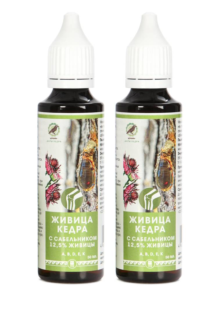 Масло с сабельником Живица кедра, 2 шт. шир.  750, рис. 1