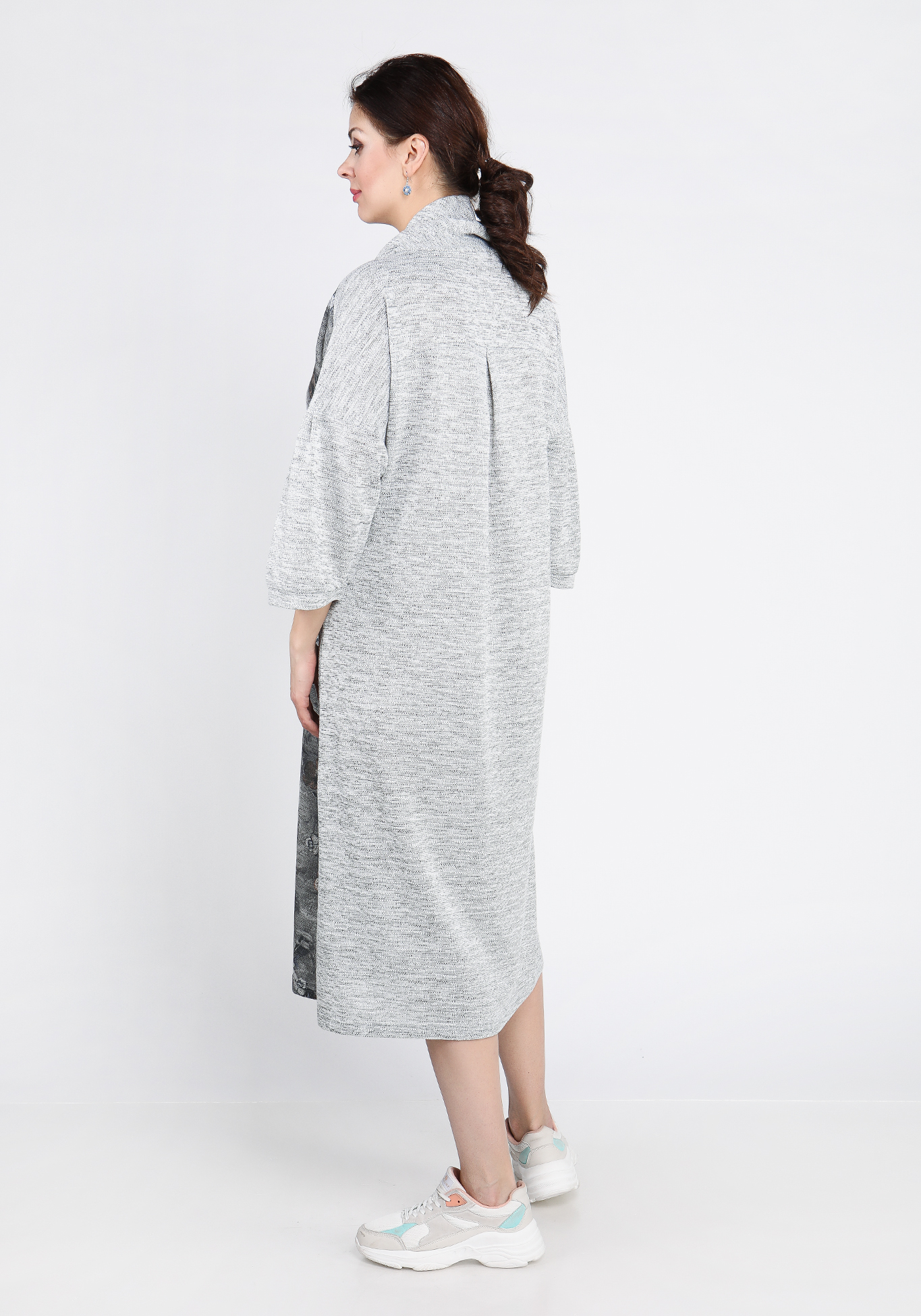 Платье "Роскошная красавица" Синель, размер 50, цвет серый - фото 4