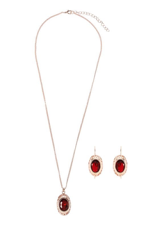 Комплект сережек Рубиновая страсть шир.  580, рис. 10