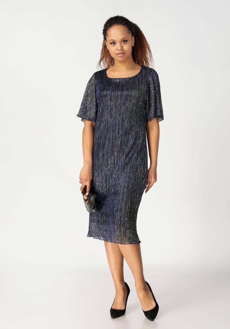 Платье из трикотажа с метанитью Даниэле шир.  750, рис. 9