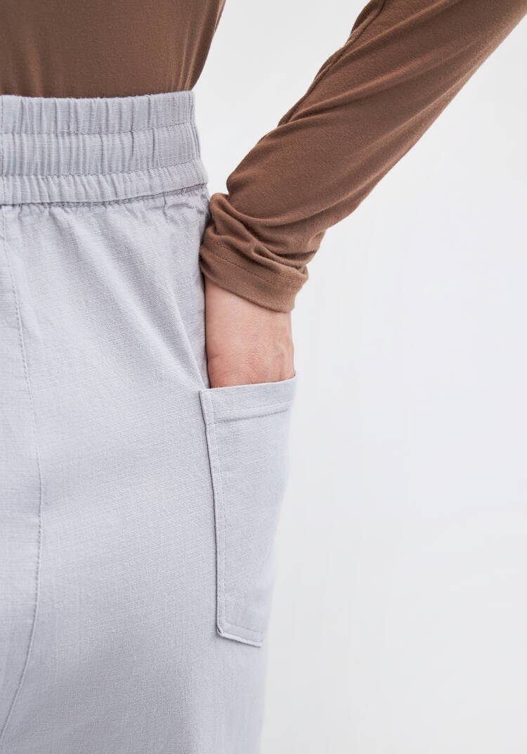 Брюки на резинке по поясу, прямые Симона шир.  750, рис. 6