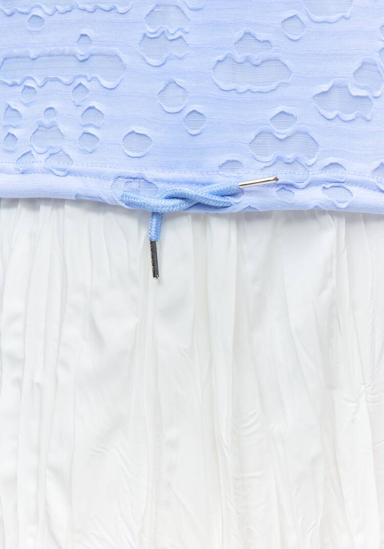 Блуза с принтом и завязками свободного кроя шир.  750, рис. 6