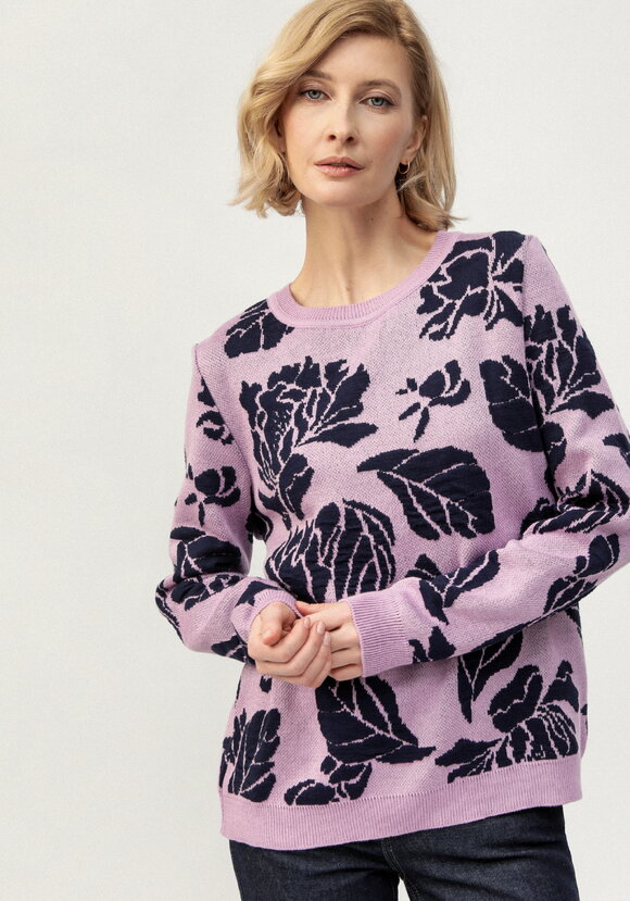 Джемпер с цветочно-лиственным принтом шир.  580, рис. 15