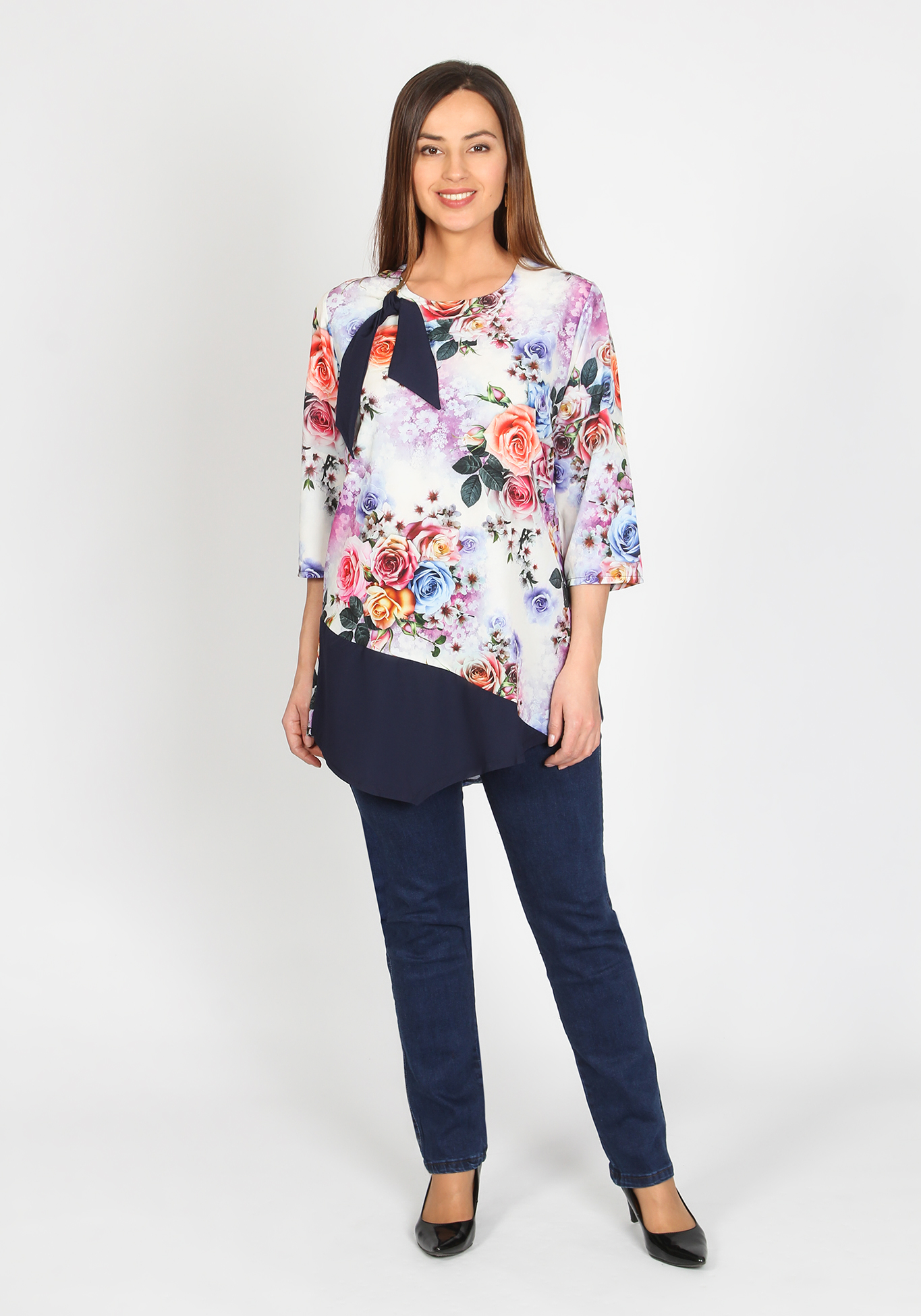 Блуза женская "Букет цветов", размер 52 - фото 4