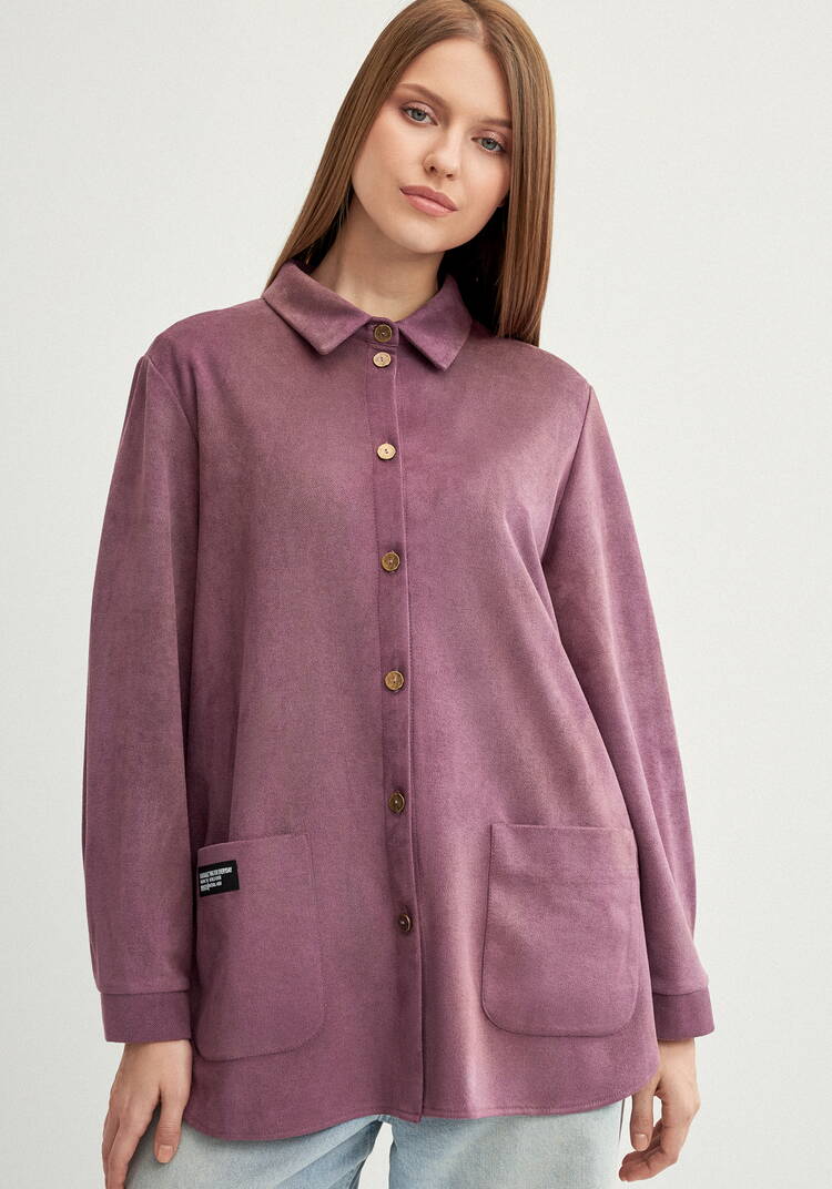 Блуза утепленная на пуговицах шир.  750, рис. 4