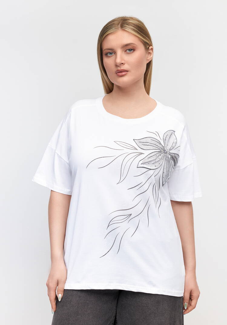 Футболка Нежный цветок шир.  750, рис. 4
