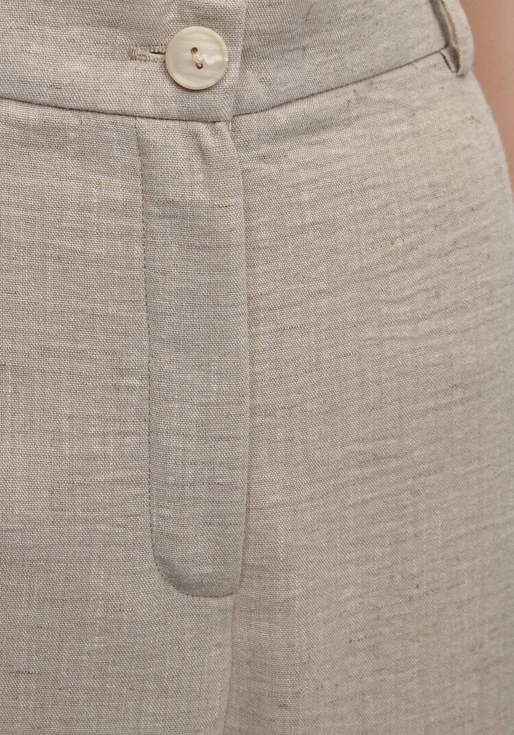 Брюки изо льна с поясом шир.  750, рис. 5