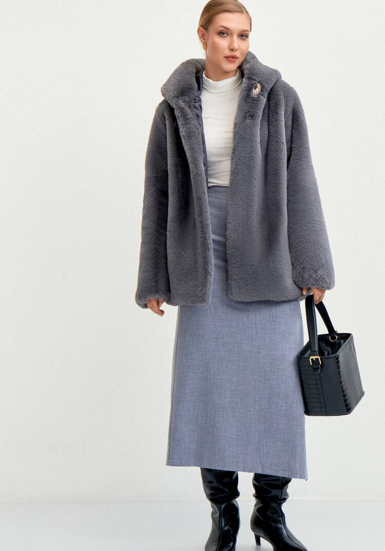 Шуба из эко меха Мишель шир.  750, рис. 11