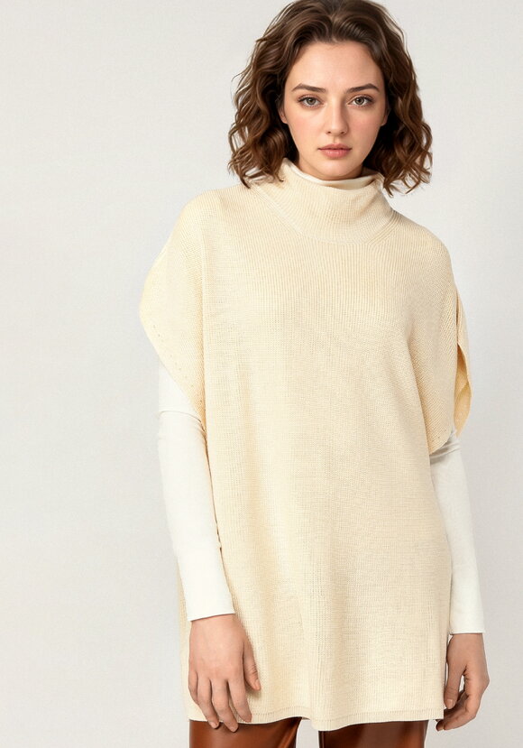 Джемпер-жилет с высоким горлом и поясом шир.  580, рис. 10